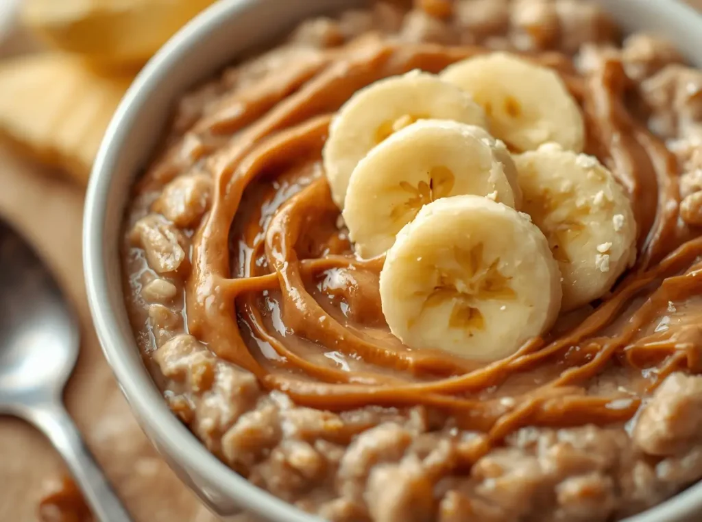 Peanut butter banana oatmeal