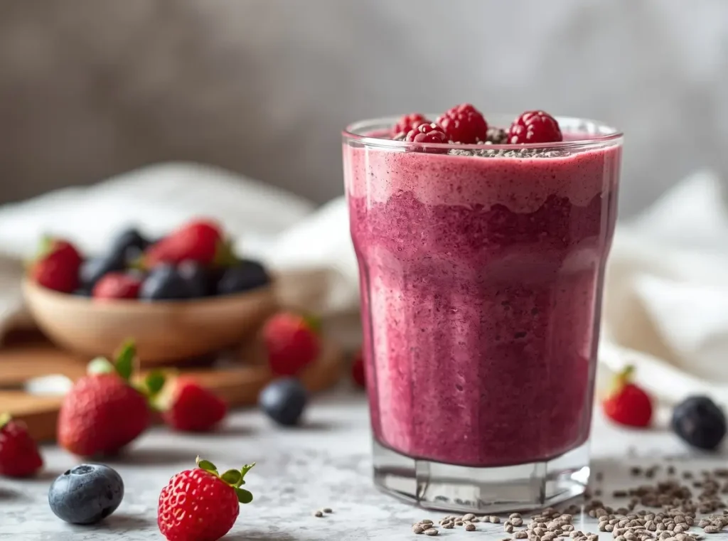  Berry protein smoothie