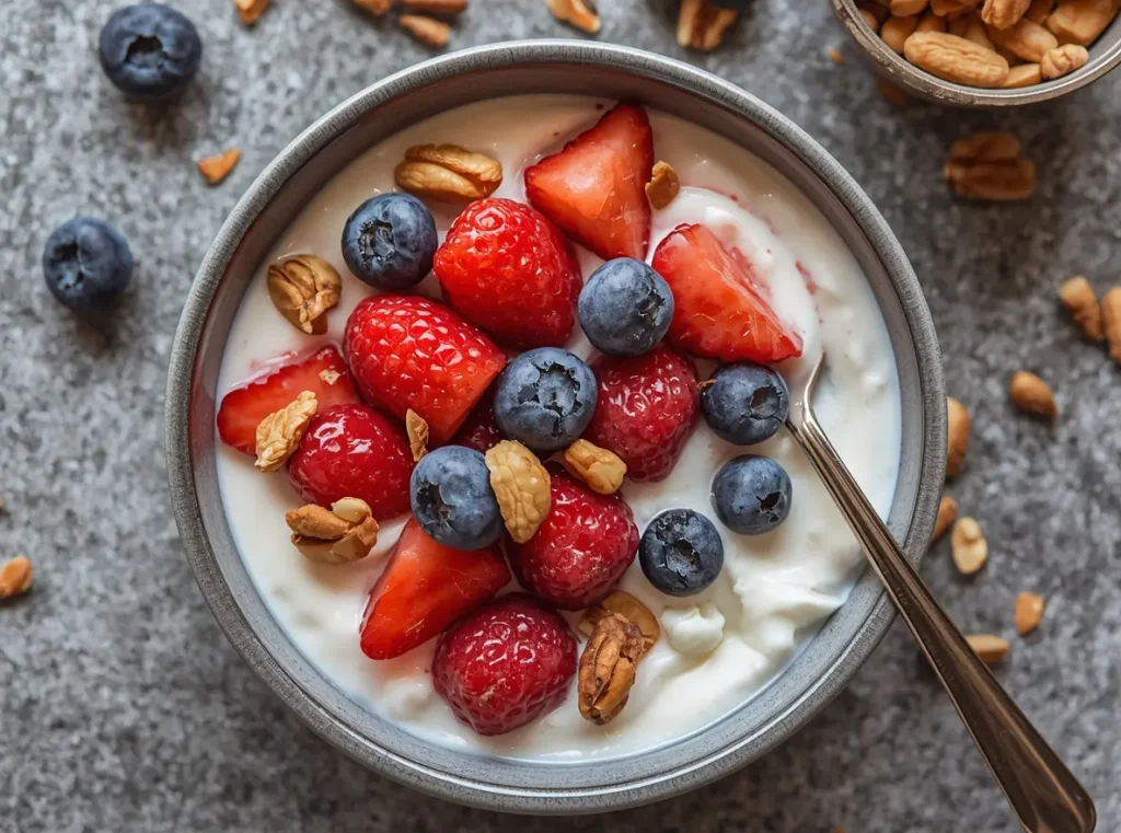  Greek yogurt with berries and nuts
