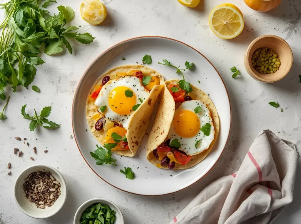 Egg and Black Bean Breakfast Tacos