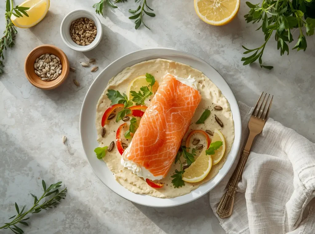 Smoked Salmon and Cream Cheese Wrap