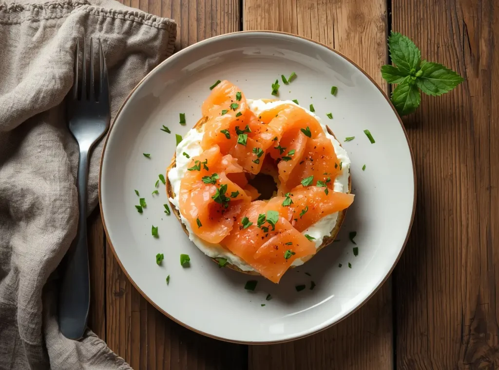 Smoked Salmon & Cream Cheese Bagel